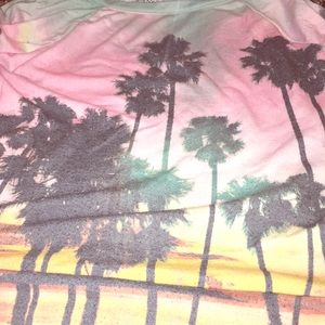 Cute American heritage rainbow palm tree sweater